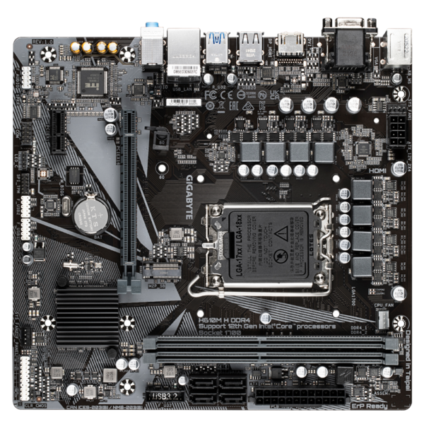 GIGABYTE H610M-H DDR4 LGA1700 MICRO ATX MOTHERBOARD - Image 4