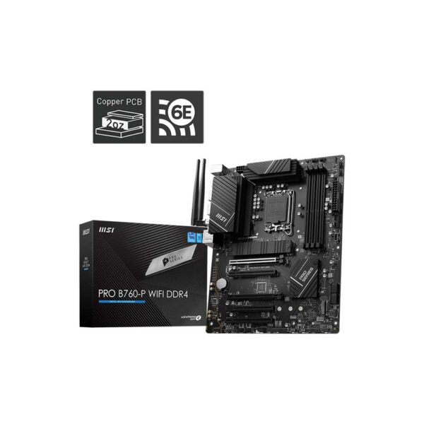 MSI PRO B760-P WIFI DDR4 LGA1700 ATX MOTHERBOARD (PRO-B760-P-WIFI-DDR4)