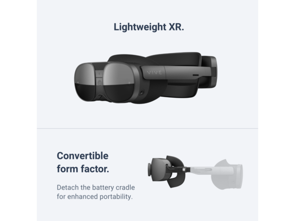 HTC VIVE XR Elite Virtual Reality System, Convertible, All-in-one XR and PC-VR Gaming System - Image 2