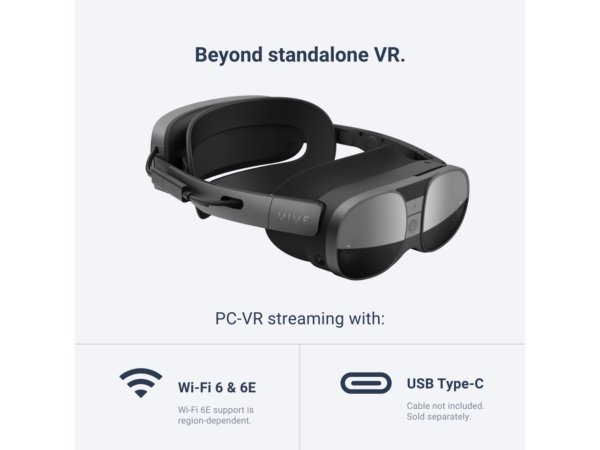 HTC VIVE XR Elite Virtual Reality System, Convertible, All-in-one XR and PC-VR Gaming System - Image 5