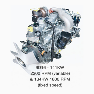 MITSUBISHI MARINE ENGINE - 6D16 - 141KW 2200 RPM